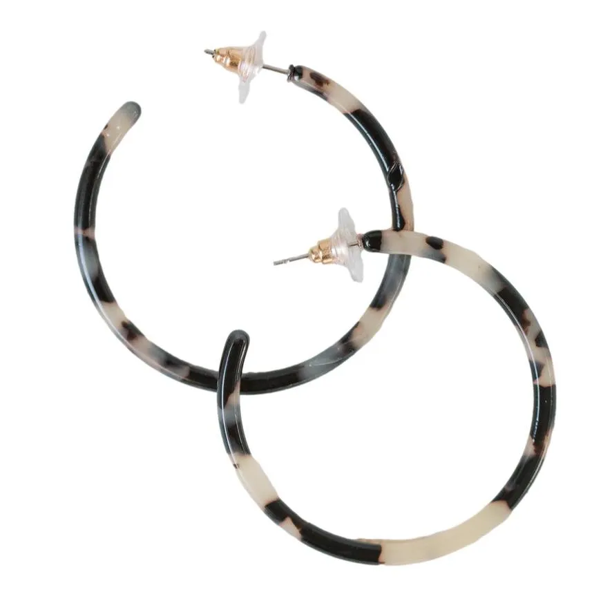 1.25" Skinny Hoop Earrings