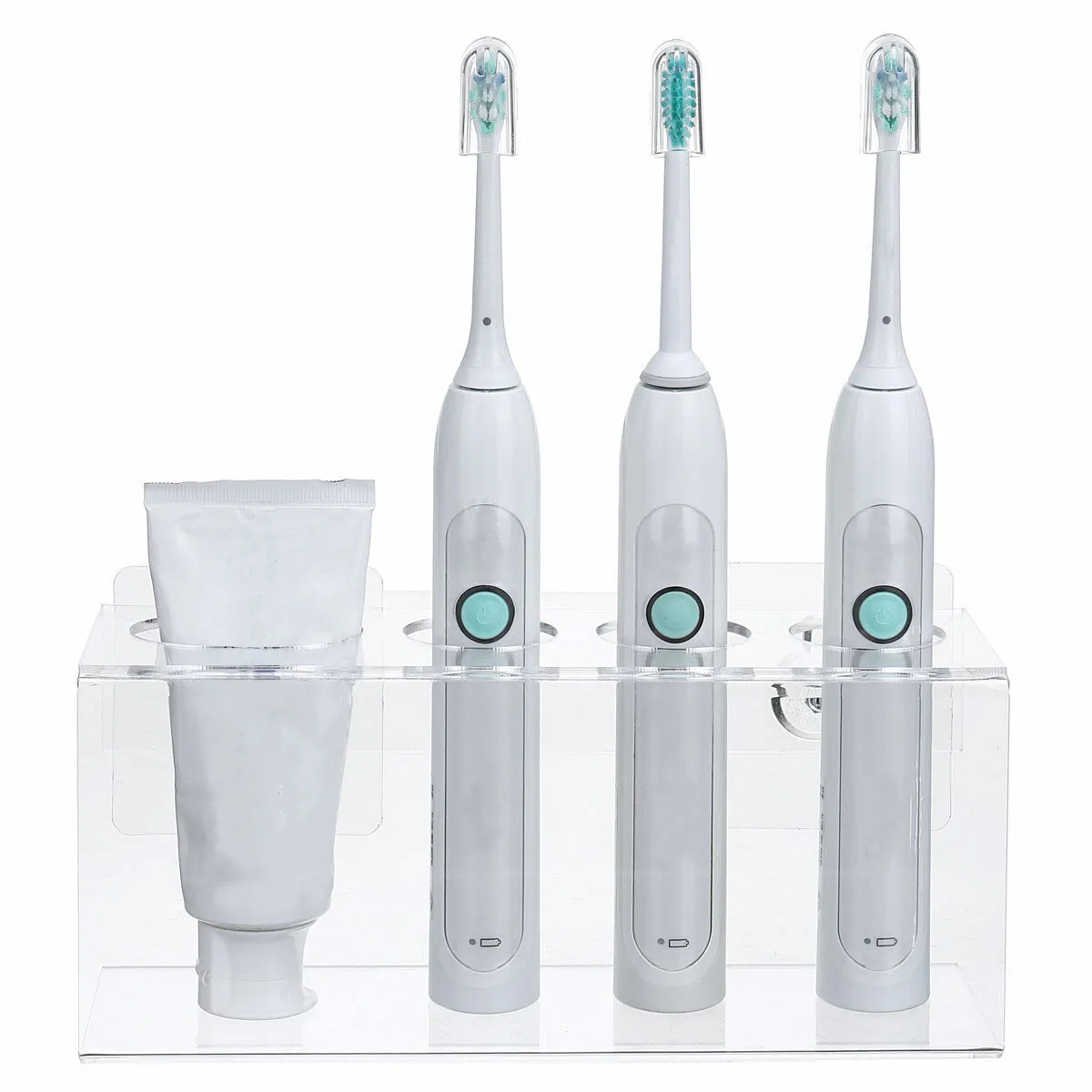 1PCS Wall Mounted Electric Toothbrush Holder Toothpaste Holder Bathroom Organizer Detachable Bathroom Storage Caddy