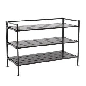 3-Tier HOME Resin Slatted Shoe Rack