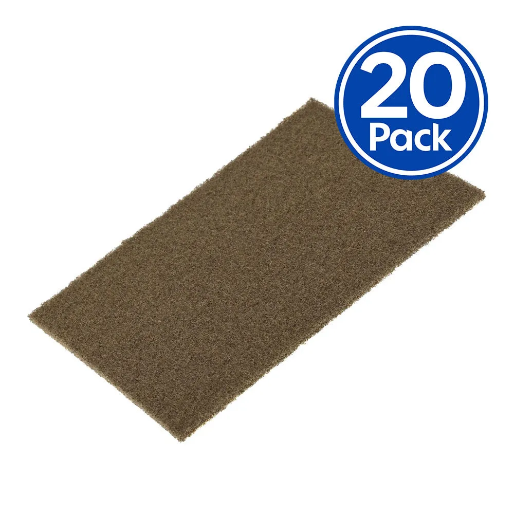 3M 7440 Scotch Brite Heavy Duty Brown Hand Pad 150mm x 230mm x 20 Pack Box