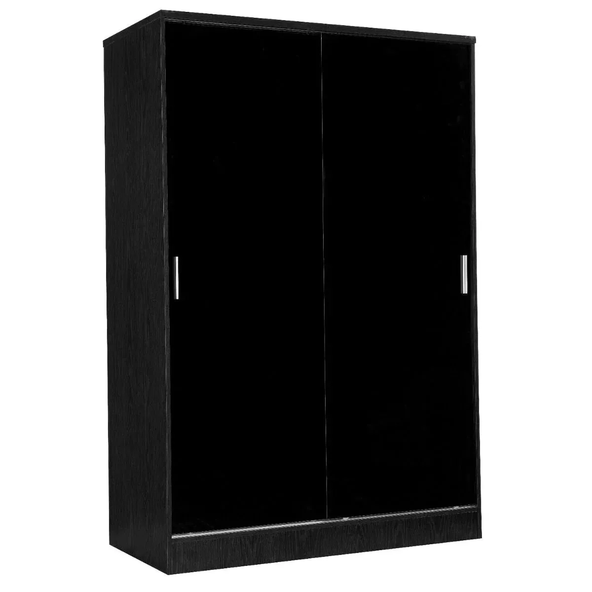 4 Pcs Reflect High Gloss XL 2 Sliding Door Wardrobe Set - Black