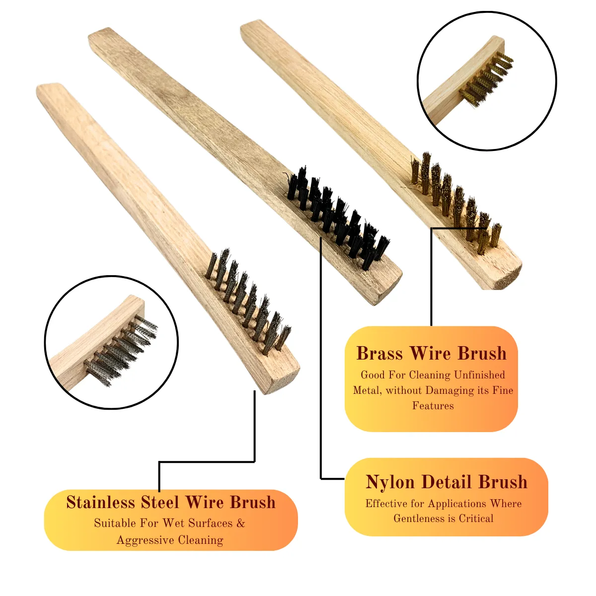 5 Pcs. Cleaning Brushes Set  - TZ63-06395