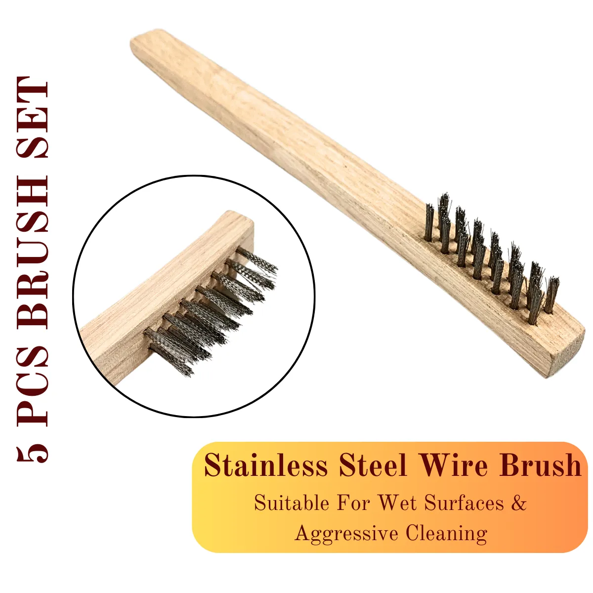 5 Pcs. Cleaning Brushes Set  - TZ63-06395