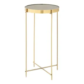 Allez Bronze and Black Mirror Tall Side Table