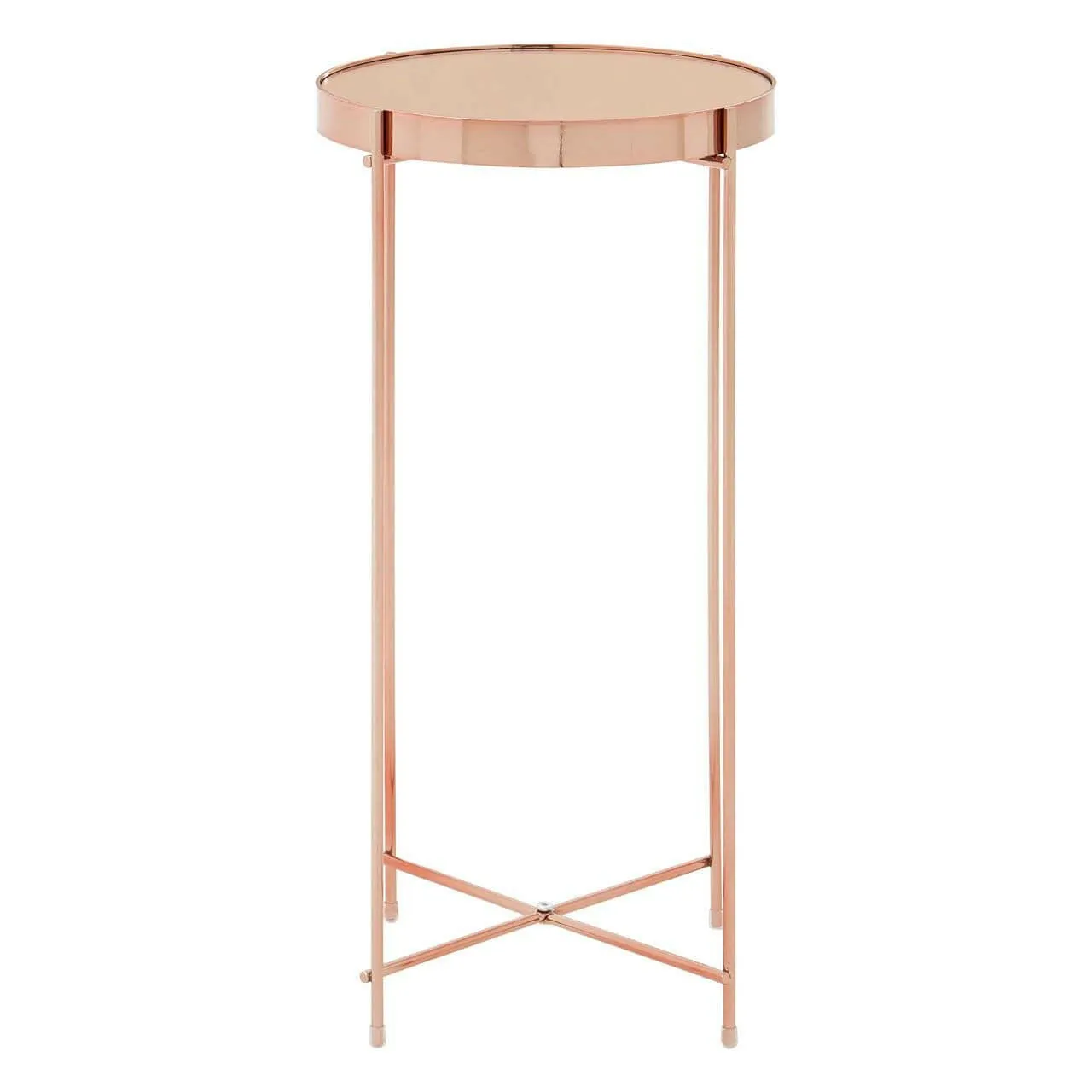 Allez Pink Mirror Tall Side Table