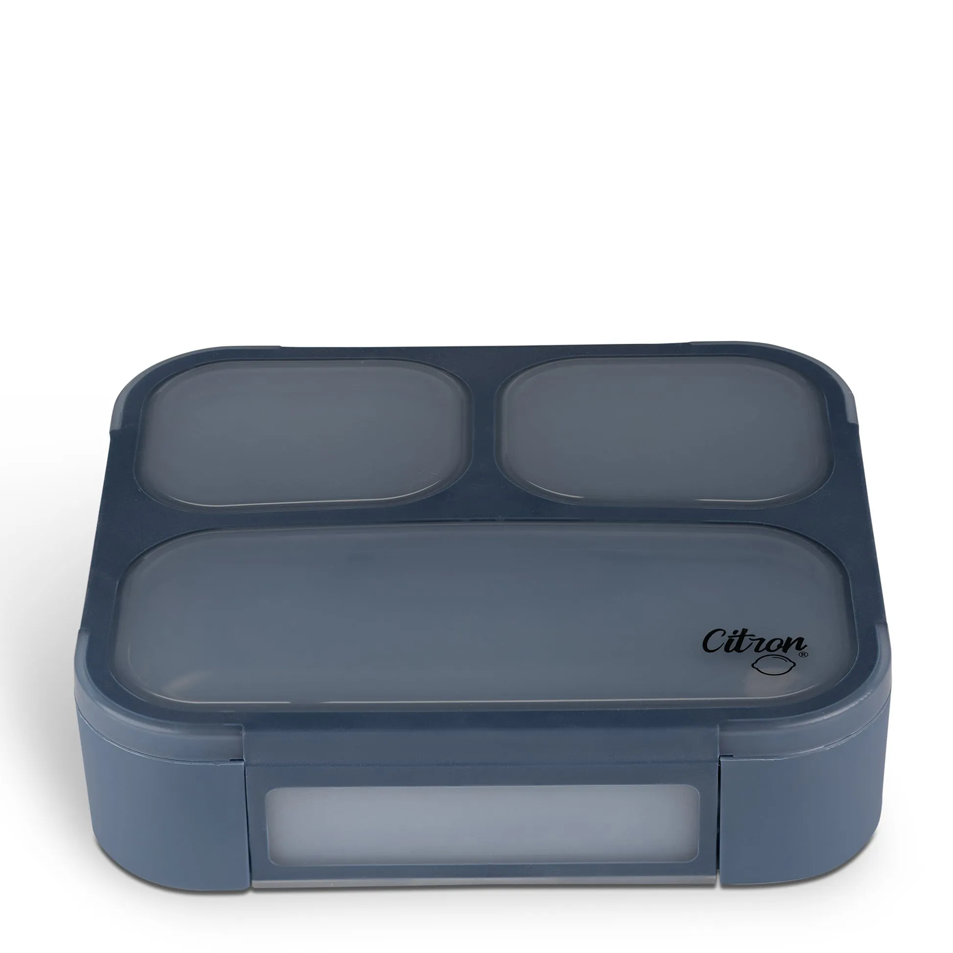 Citron Lunchbox with Fork and Spoon - Dark Blue