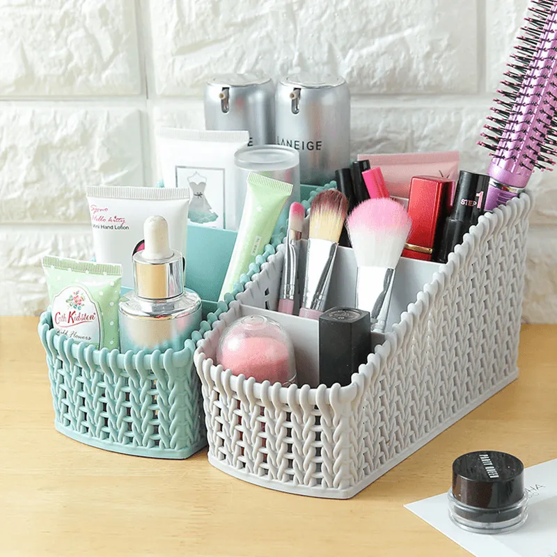 Cosmetic Storage Baskets Office Kitchen Desktop Storage Consolidation Box Parts Storge