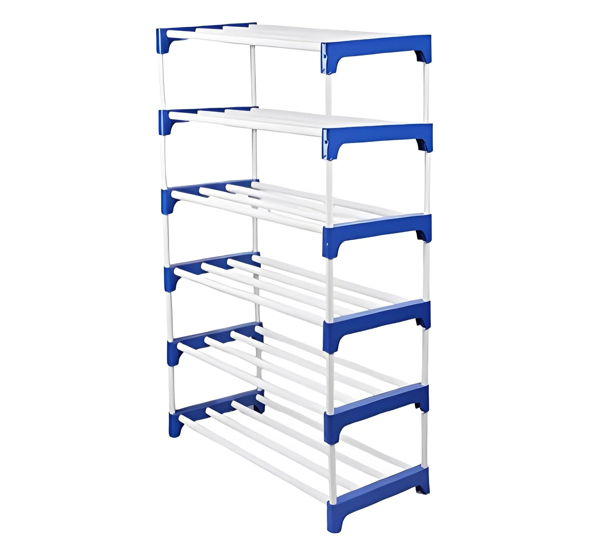 DEMARK Premium 6-Tiers Shoe Rack/Multipurpose Storage Rack with Dustproof Cover (Iron Pipes, Non Woven Fabric, Plastic Connector 6-Layer-Book Shelf)