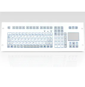 InduKey TKS-105c-TOUCH-FP-4HE Keyboard with Integrated Touchpad