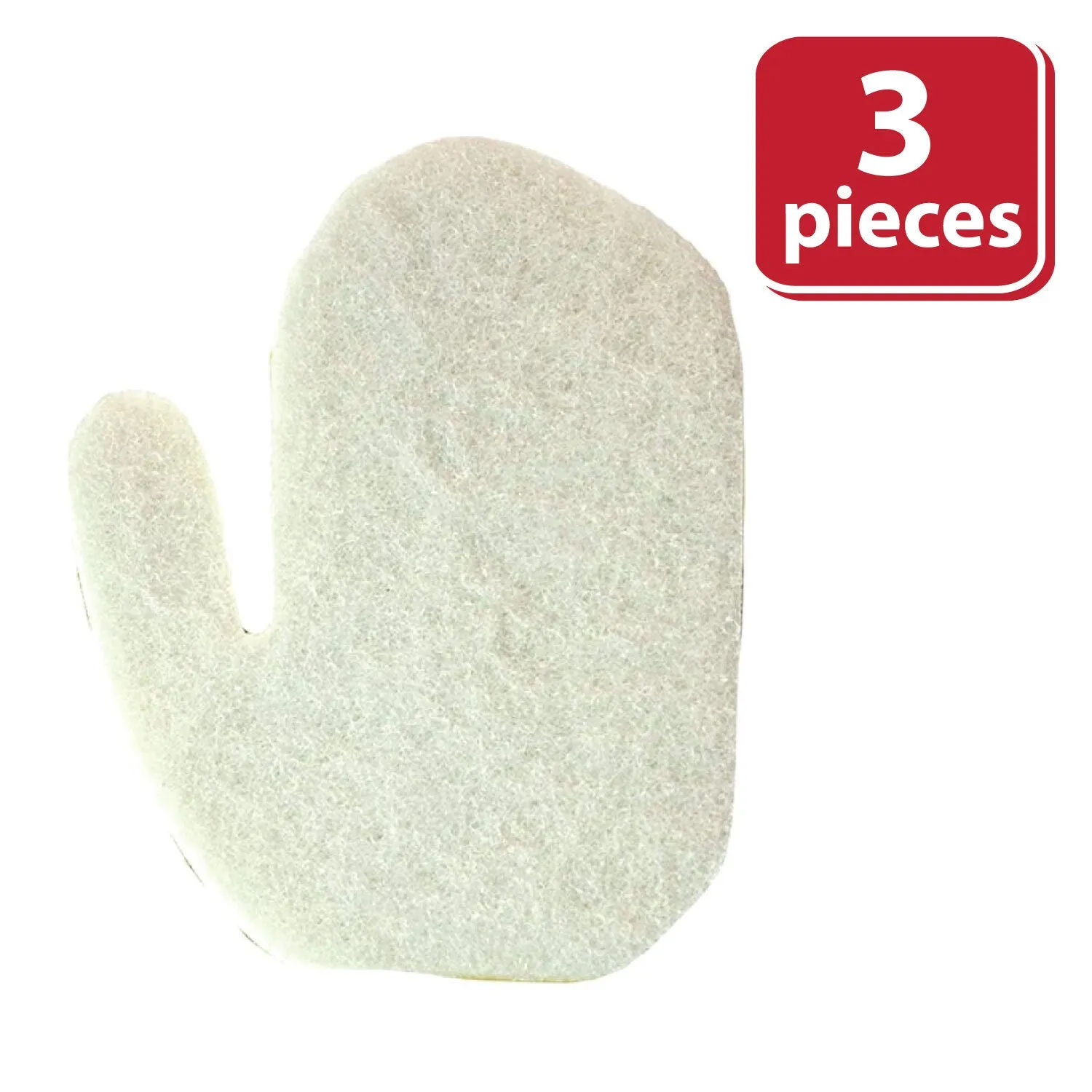 Pack of 3 Heavy-Duty Changeable Scouring Pads for Kleen Mitt - White, Black, and Green Colors, OSFM