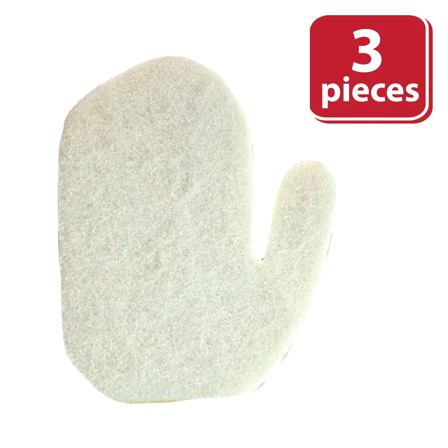 Pack of 3 Heavy-Duty Changeable Scouring Pads for Kleen Mitt - White, Black, and Green Colors, OSFM