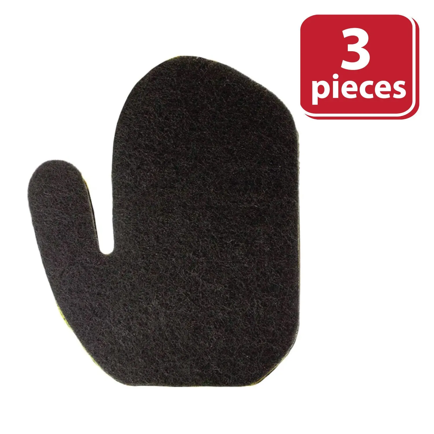 Pack of 3 Heavy-Duty Changeable Scouring Pads for Kleen Mitt - White, Black, and Green Colors, OSFM