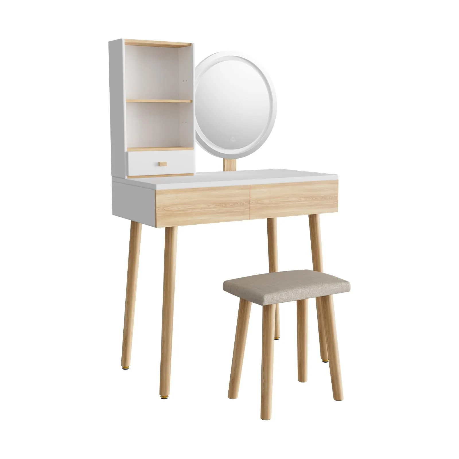 Makeup Vanity Desk With Oval Mirror HW1149