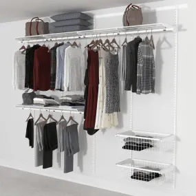 Open Wardrobe System with 2x Baskets 246cm (W)