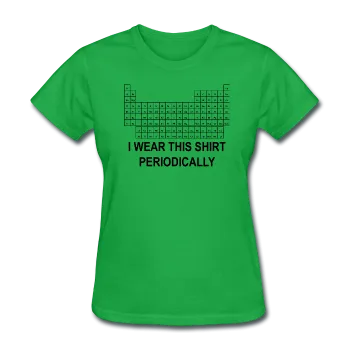 "I Wear this Shirt Periodically" (black) - Women's T-Shirt