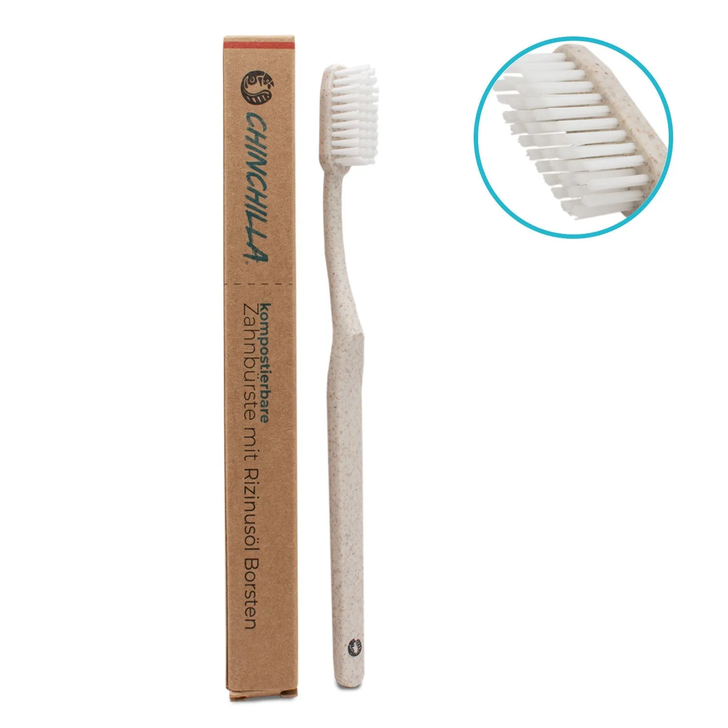 TOOTHBRUSH - WHEAT STRAW HANDLE & CASTOR OIL BRISTLES